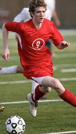 Soccer player running